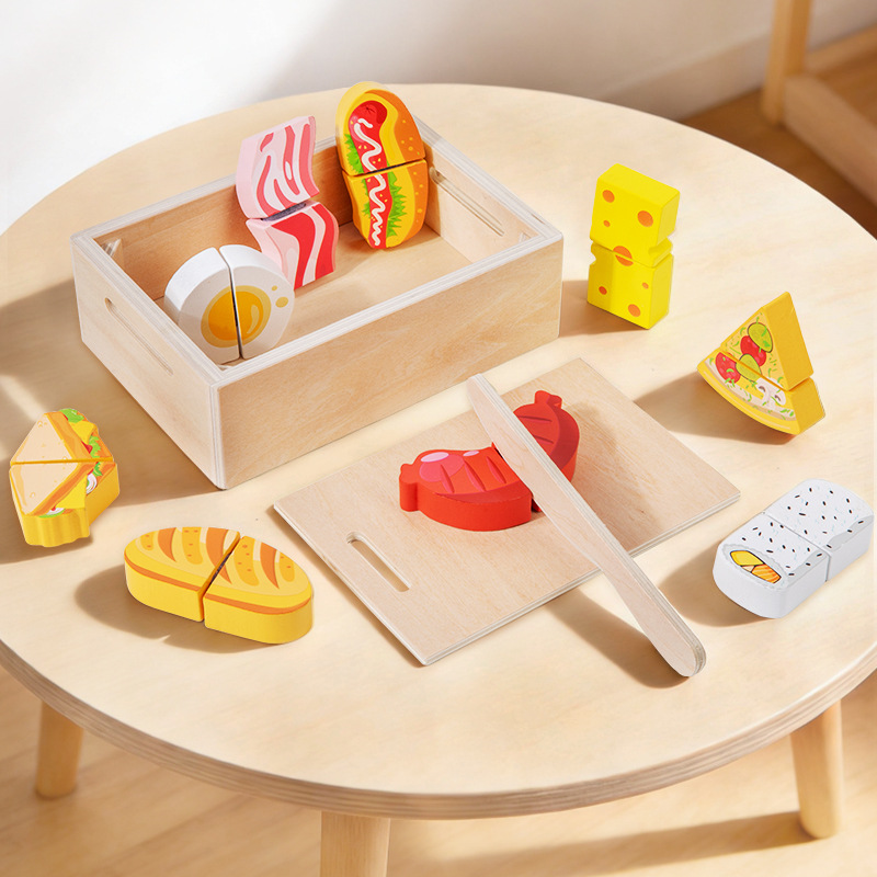 مجموعة طعام خشبية قابلة للقطع  - مراجعة Kids Toys Kitchen Set وسعره