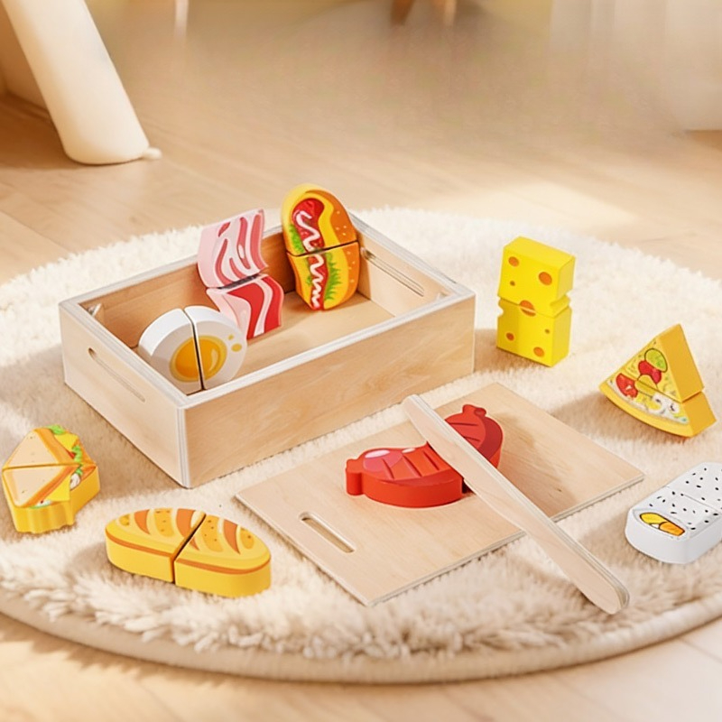 مجموعة طعام خشبية قابلة للقطع  - مراجعة Kids Toys Kitchen Set وسعره